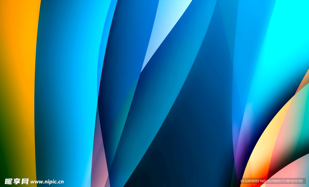 彩色科技抽象线条背景