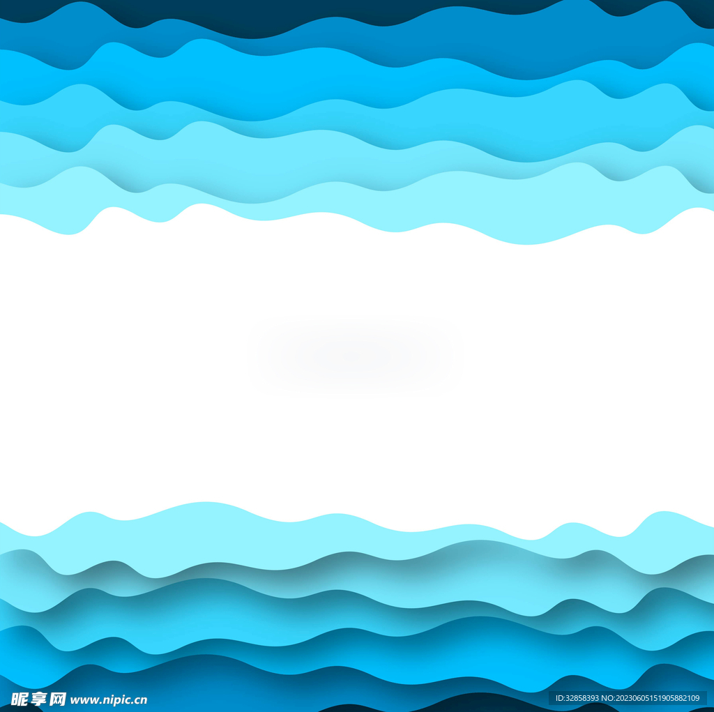 蓝色波浪花纹科技抽象线条背景