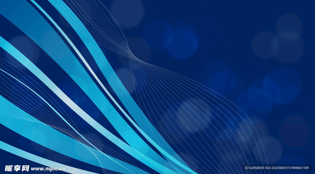 蓝色科技抽象线条背景