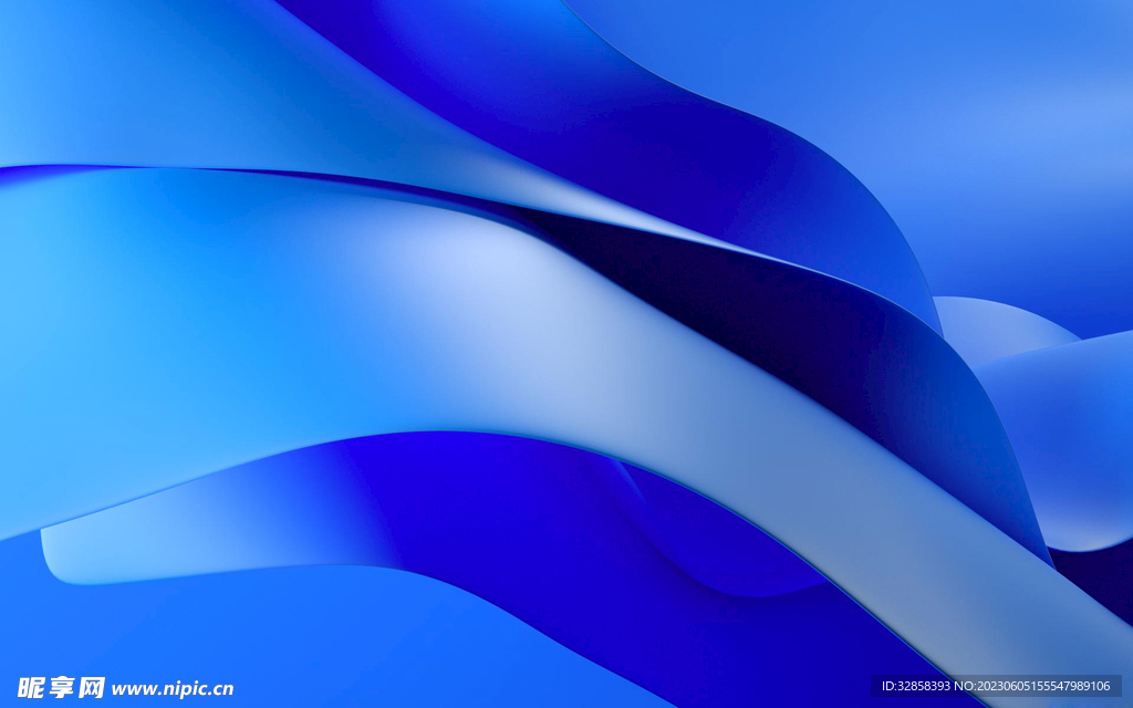 蓝色渐变3d科技抽象线条背景