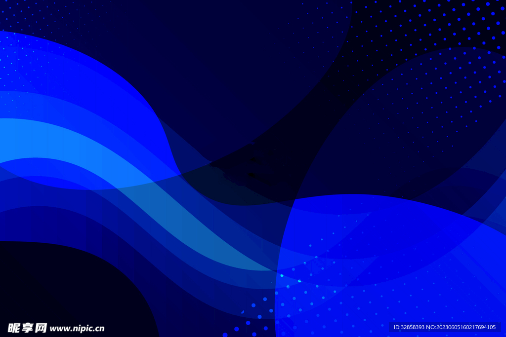 蓝色3d扭曲科技感玻璃抽象背景