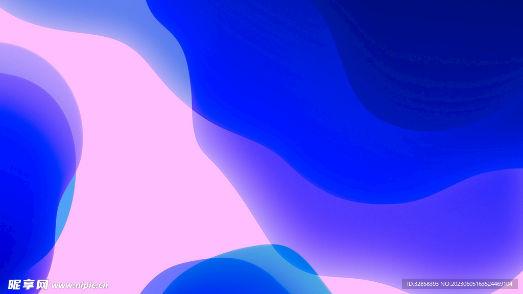 蓝色3d扭曲科技感玻璃抽象背景