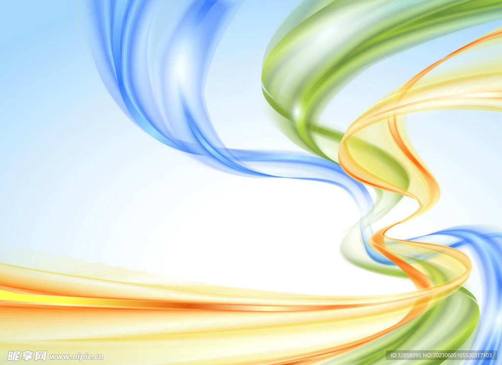 炫彩3d抽象科技线条背景