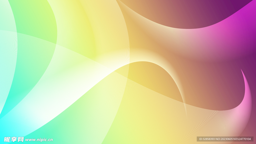 黄色3d抽象科技线条背景