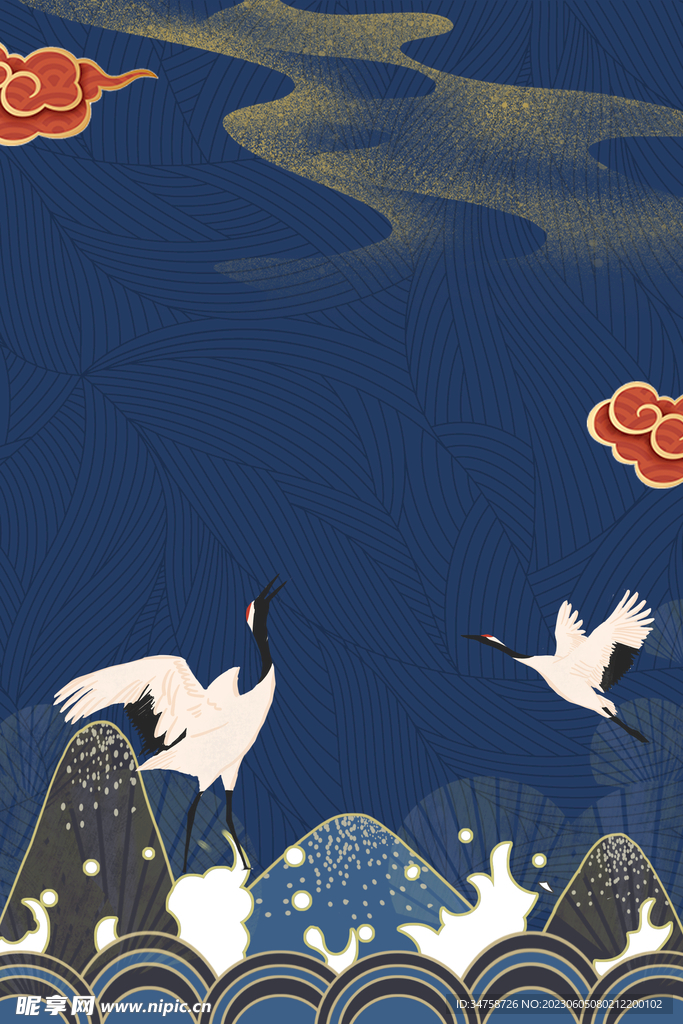 国潮山水图片素材