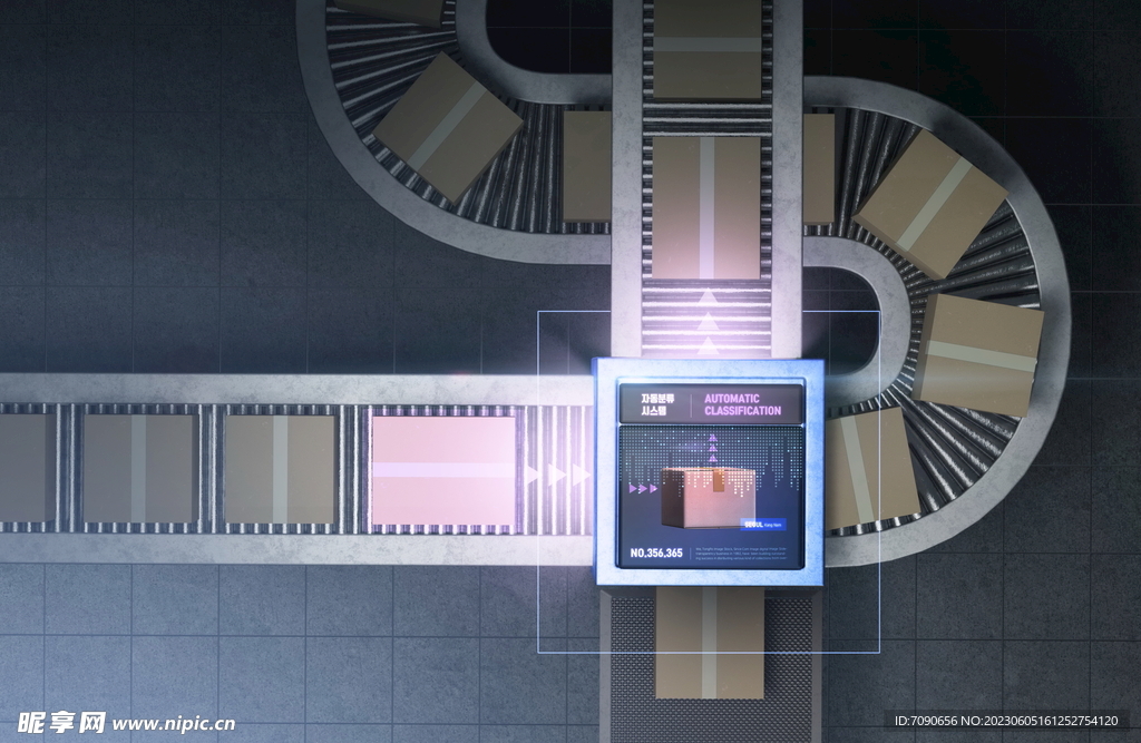 物流工业机器人海报  