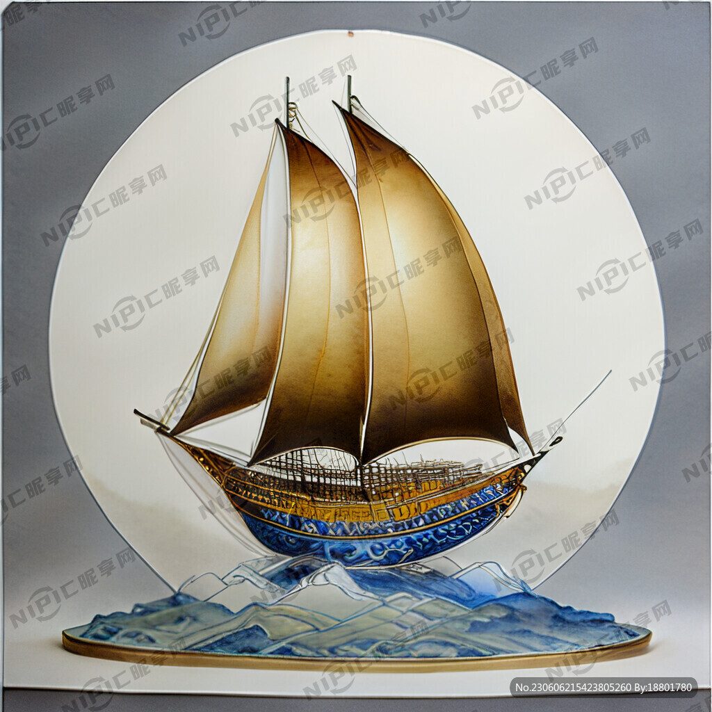 合金珐琅彩古典中国风一帆风顺摆