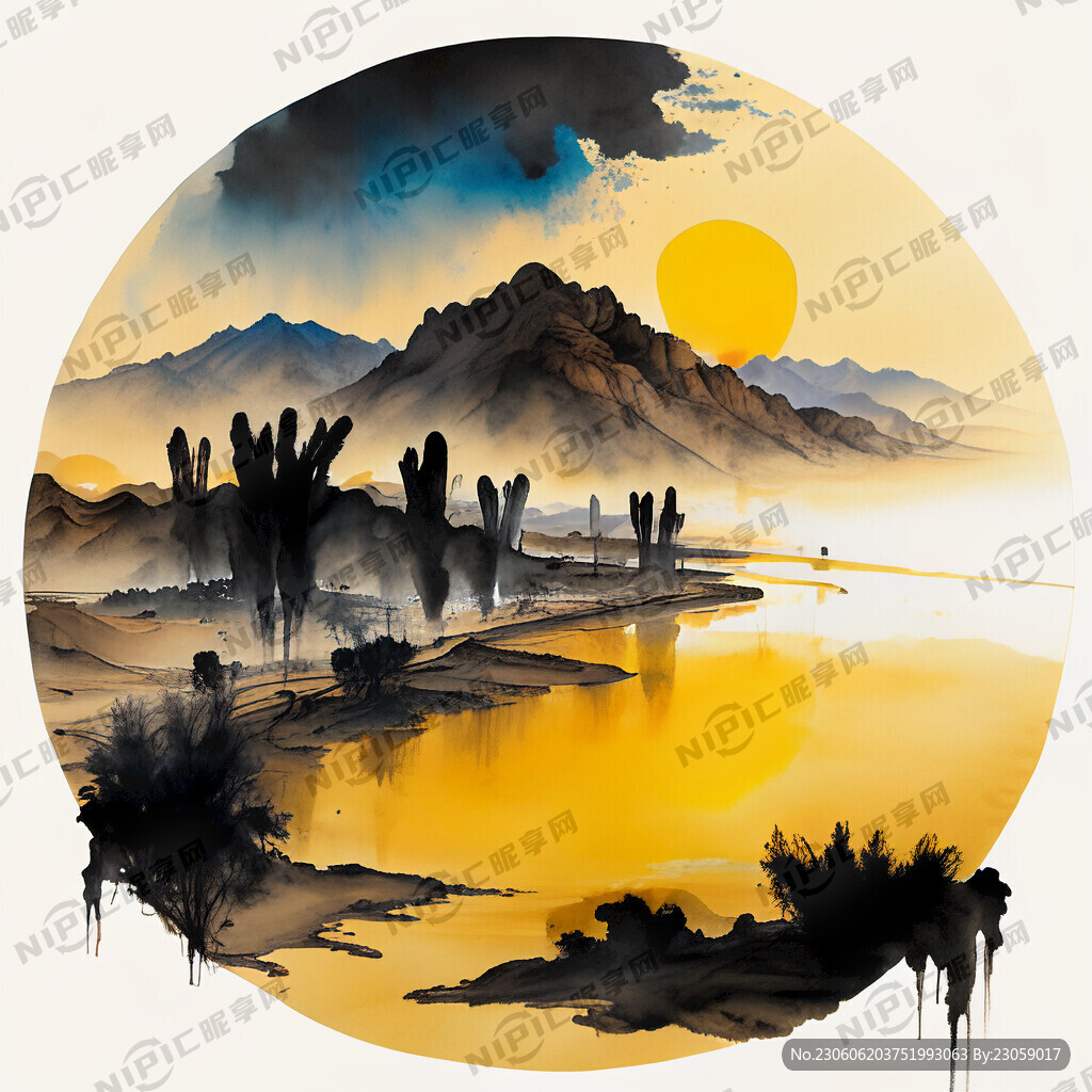 超大广角 俯视视角 大漠孤烟直