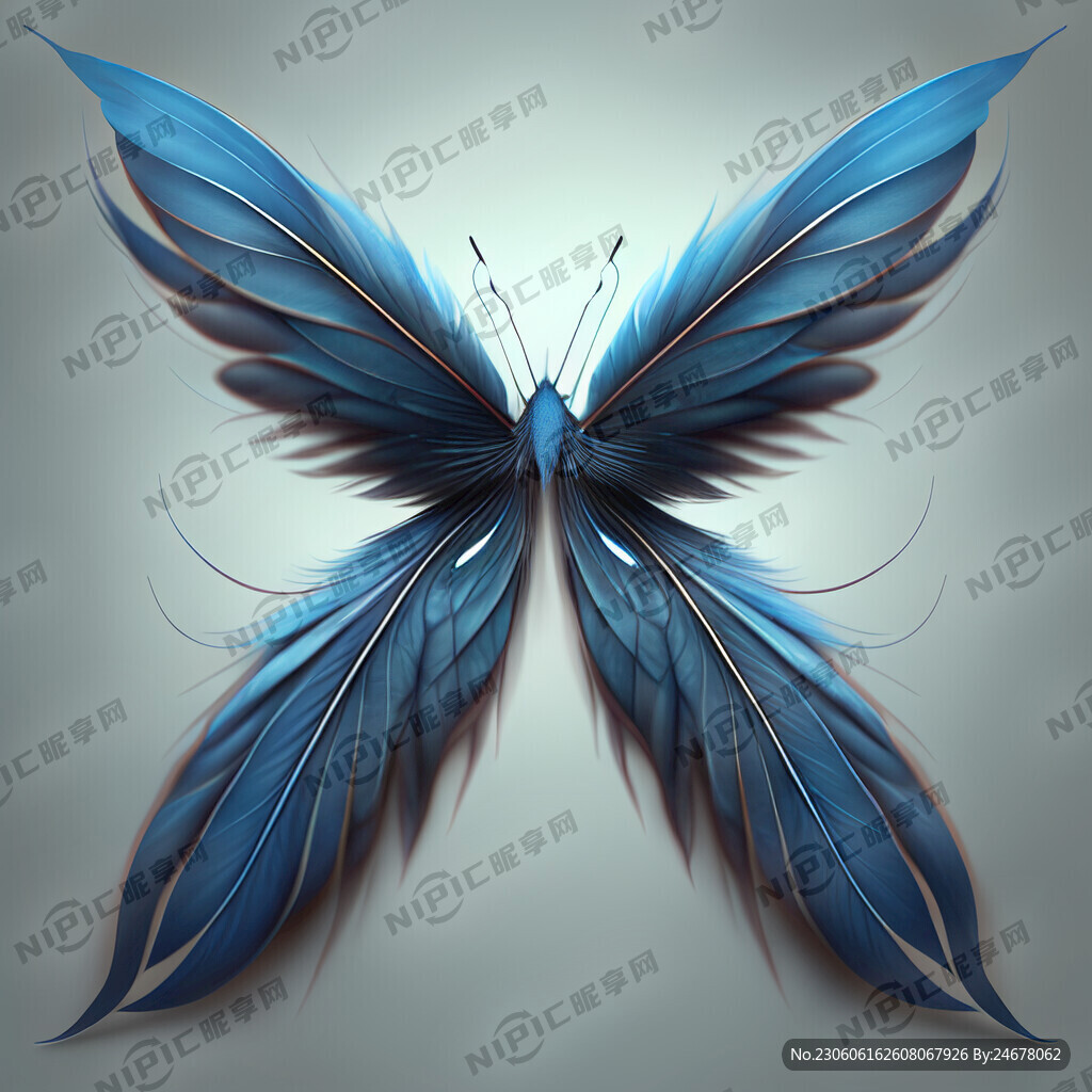 翅膀羽毛蓝色