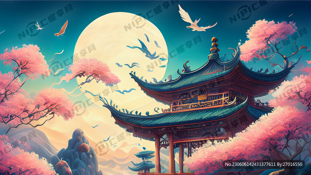 游戏梦幻唯美新中式风景 超高清