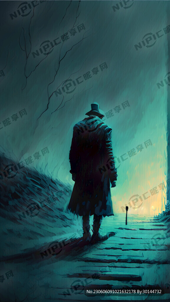 黑暗场景 孤独寂寥 人 失落