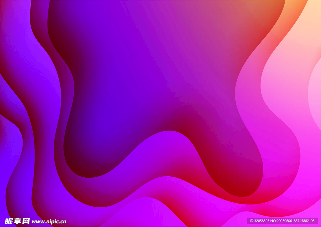 紫色3d流体渐变科技线条背景