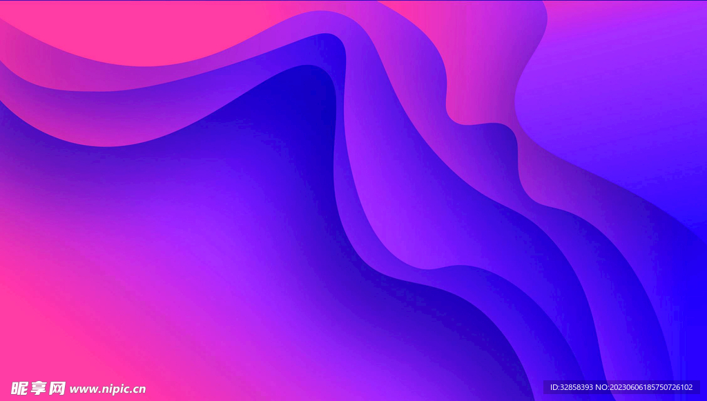 紫色3d流体渐变科技线条背景