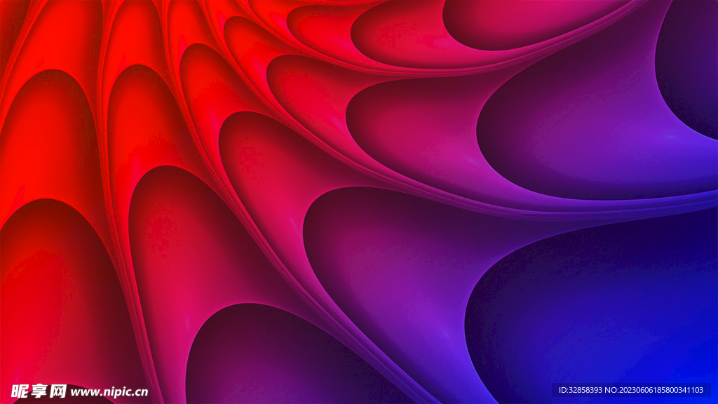 彩色不规则3D渐变科技背景