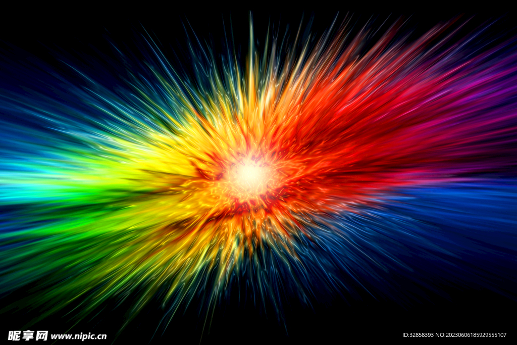 3d炫彩粒子大爆炸背景