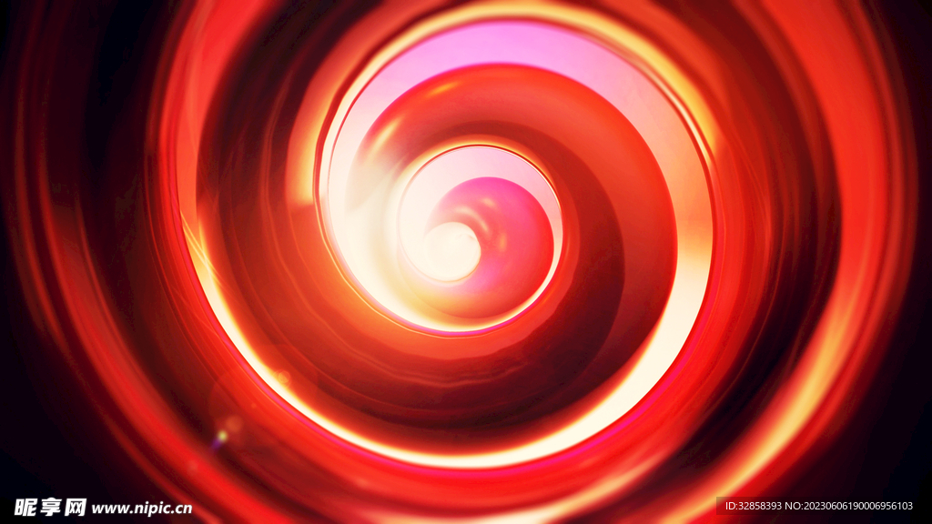 3d红色玻璃质感抽象科技线条