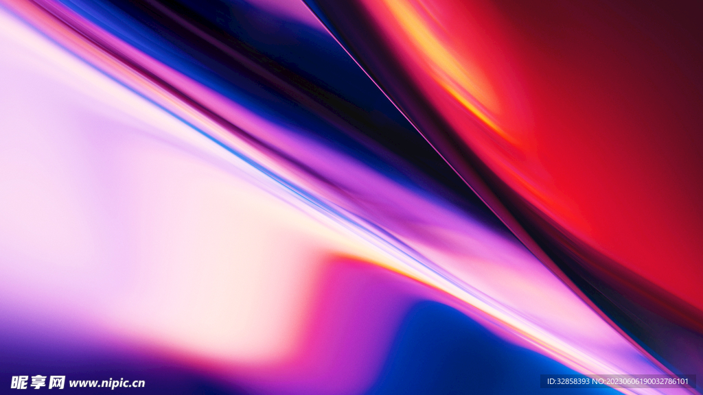 3d炫彩玻璃质感抽象科技线条