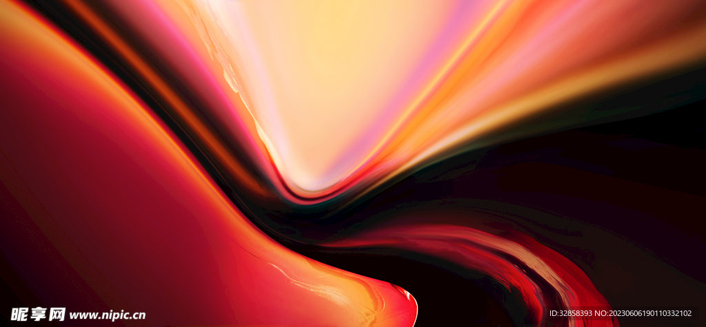 彩色3d流体渐变科技线条背景