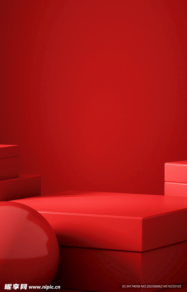 红色背景