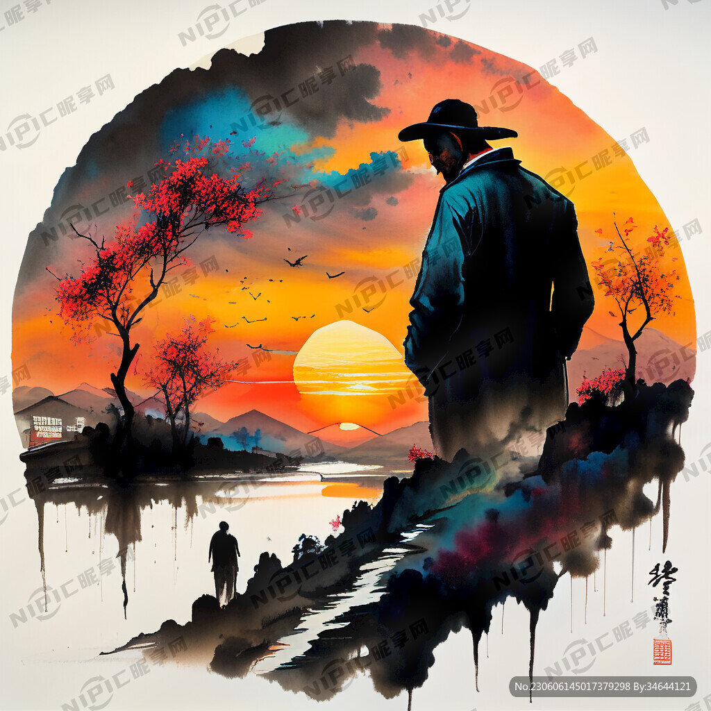 夕阳西下 断肠人在天涯