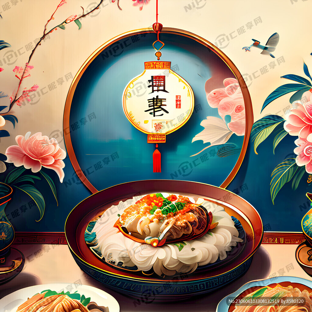 此画内容是挂在家中餐厅背景墙的