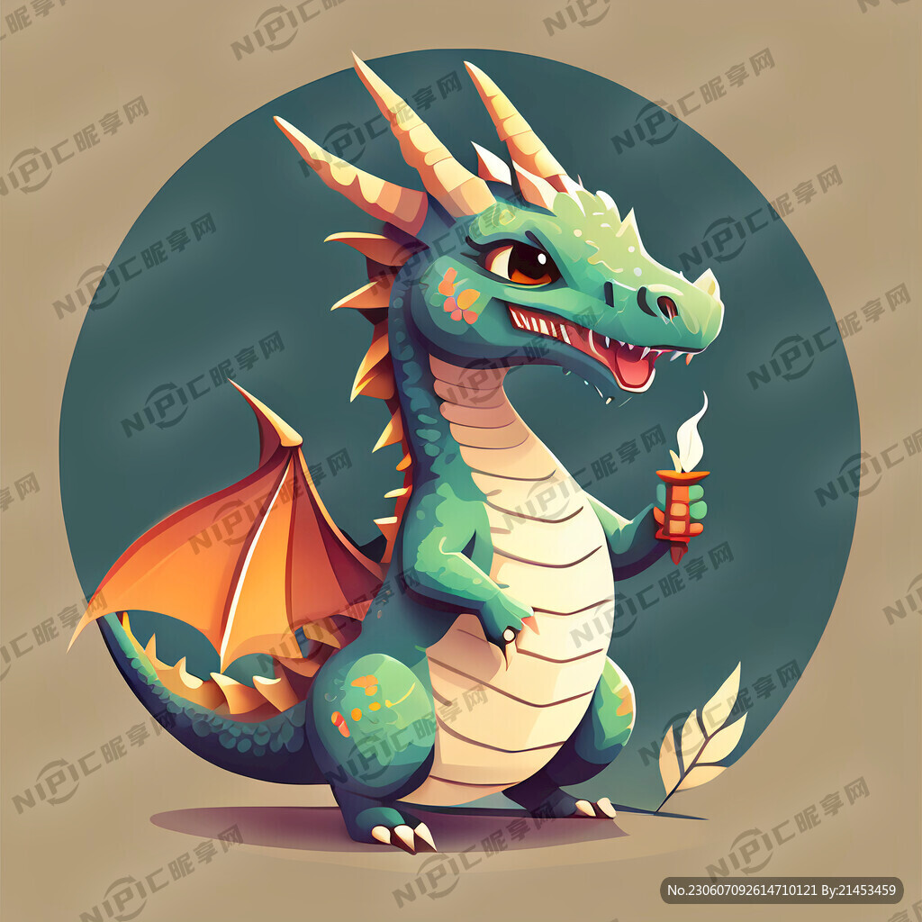 龙 卡通 可爱 萌版 新年