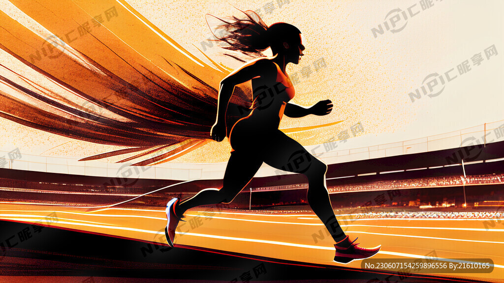 运动 画面用暖色调 跑步竞赛