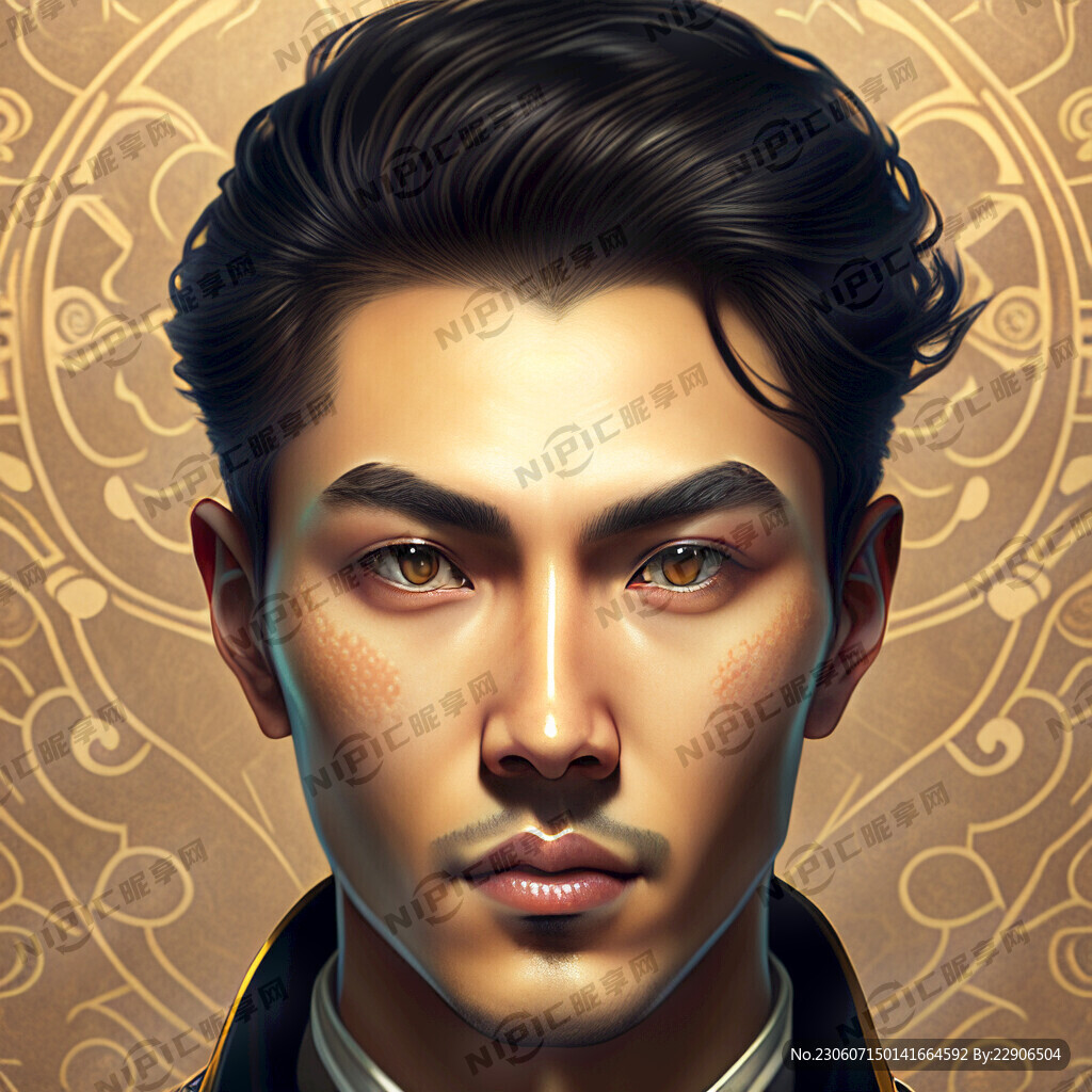 青年 东方面孔 帅气的脸