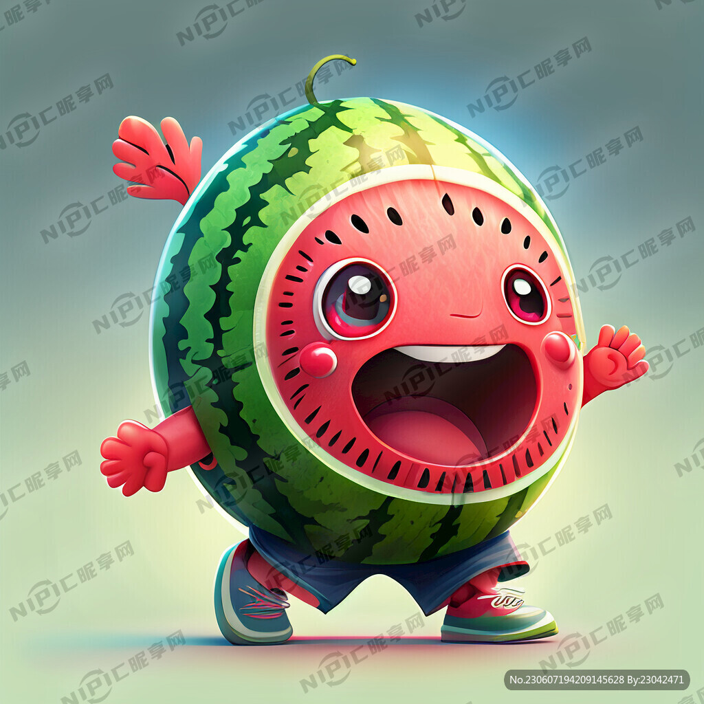 西瓜吉祥物 萌萌哒 有活力