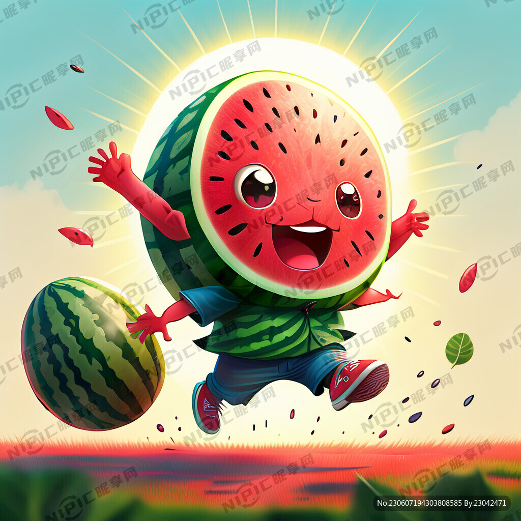 西瓜吉祥物 萌萌哒 有活力