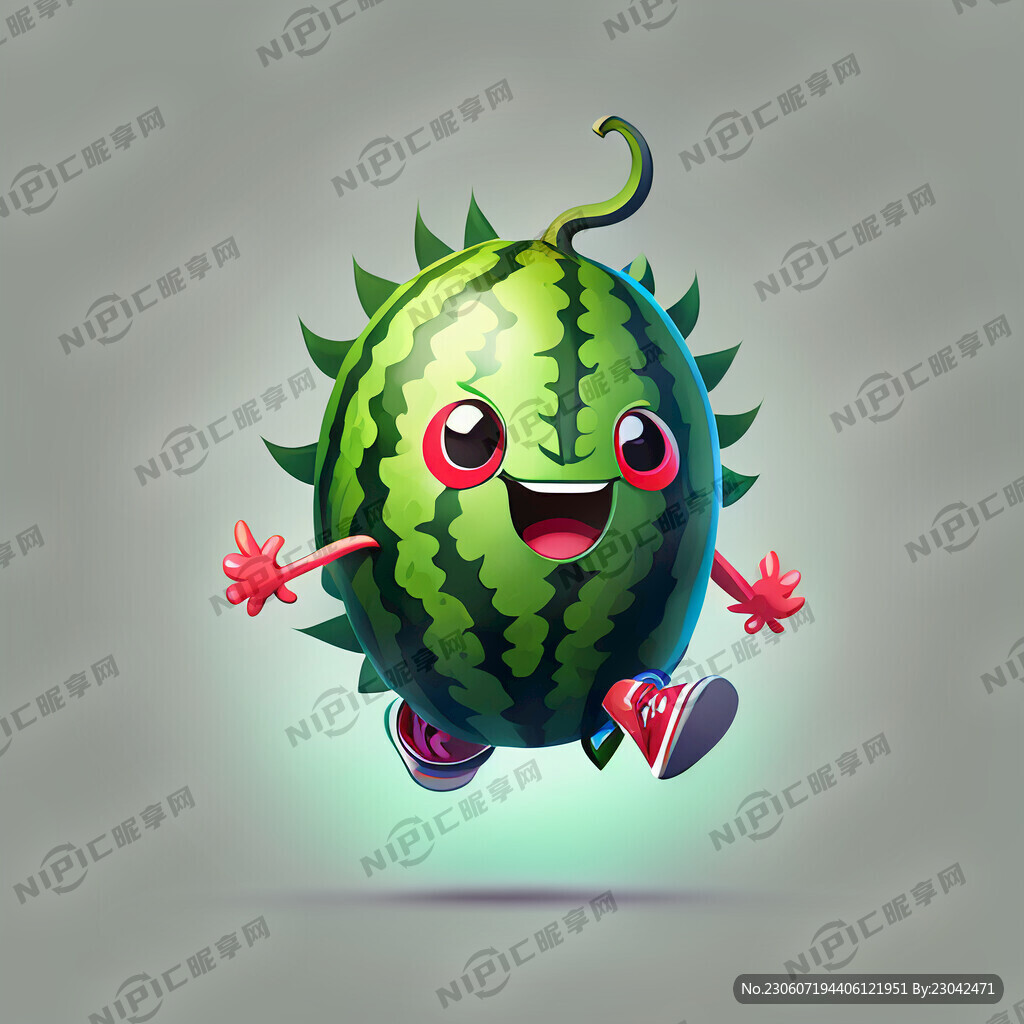 西瓜吉祥物 萌萌哒 有活力