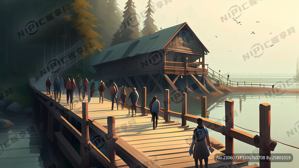 很多人过独木桥