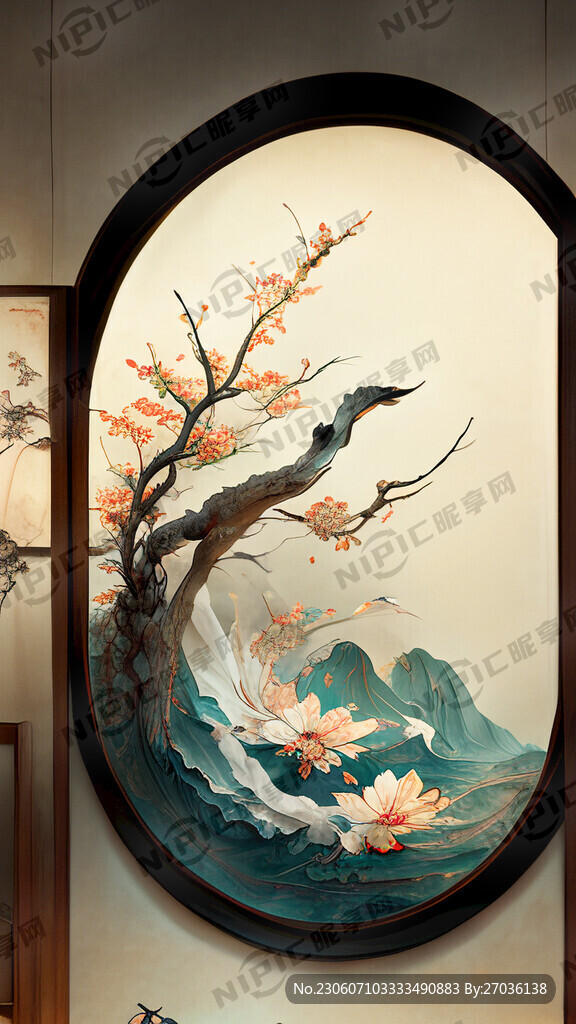 展板 居家养老 新中式