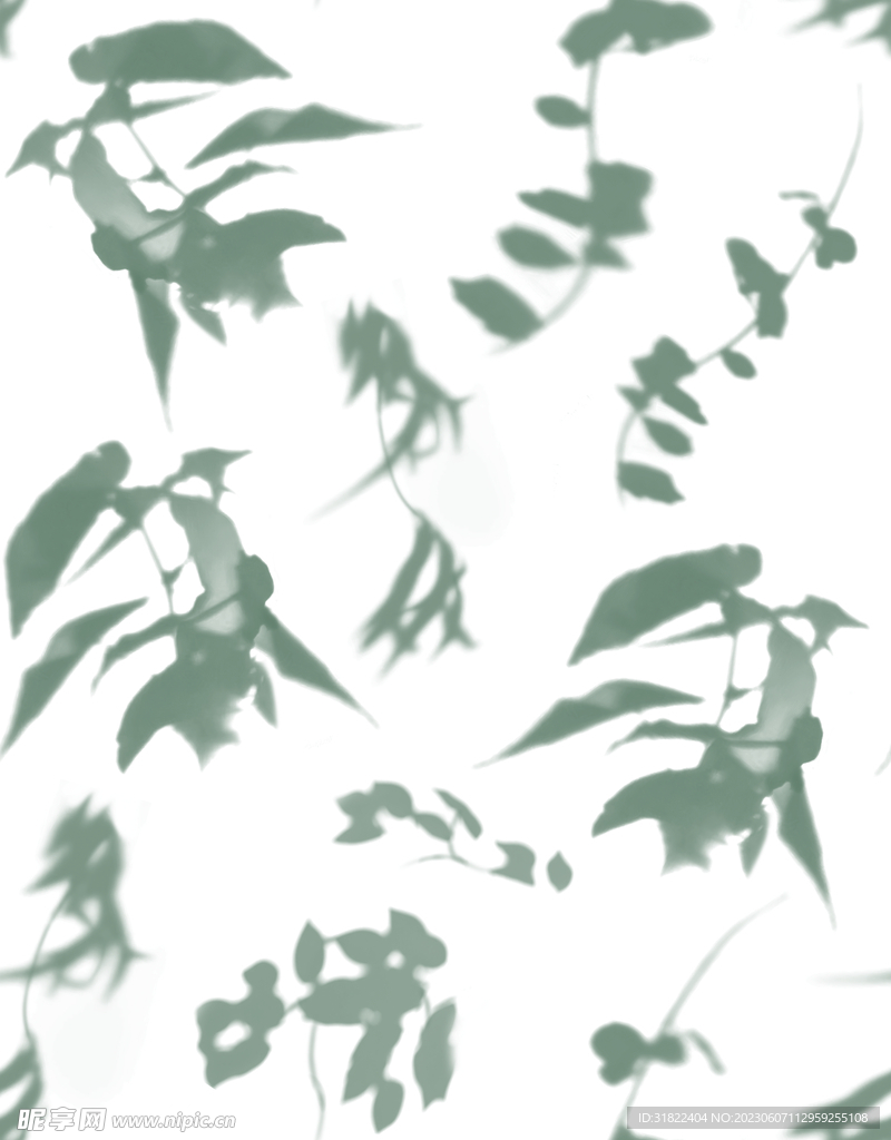抽象水墨叶子