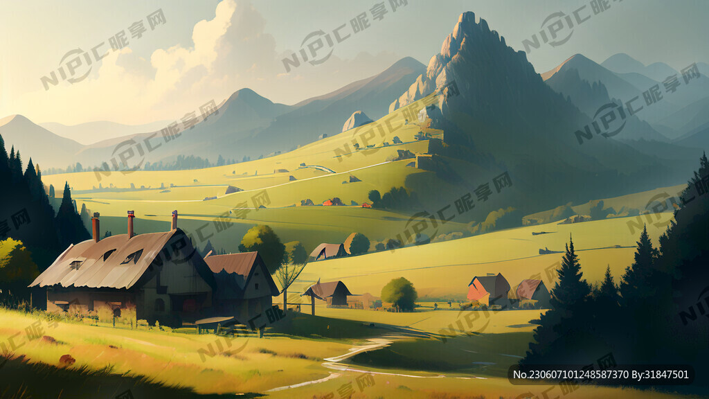 山里的农村风景