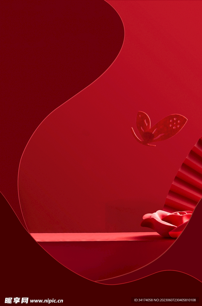 红色背景