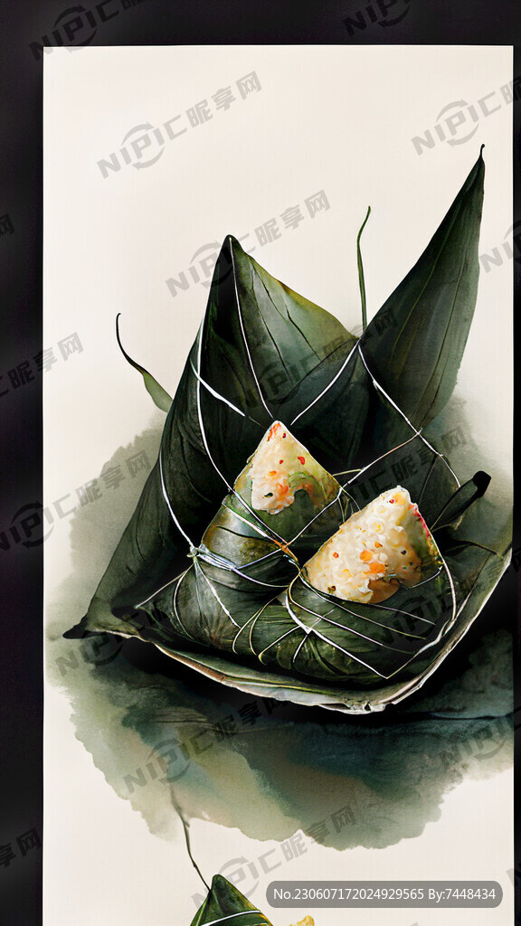 端午粽子海报绿色国风