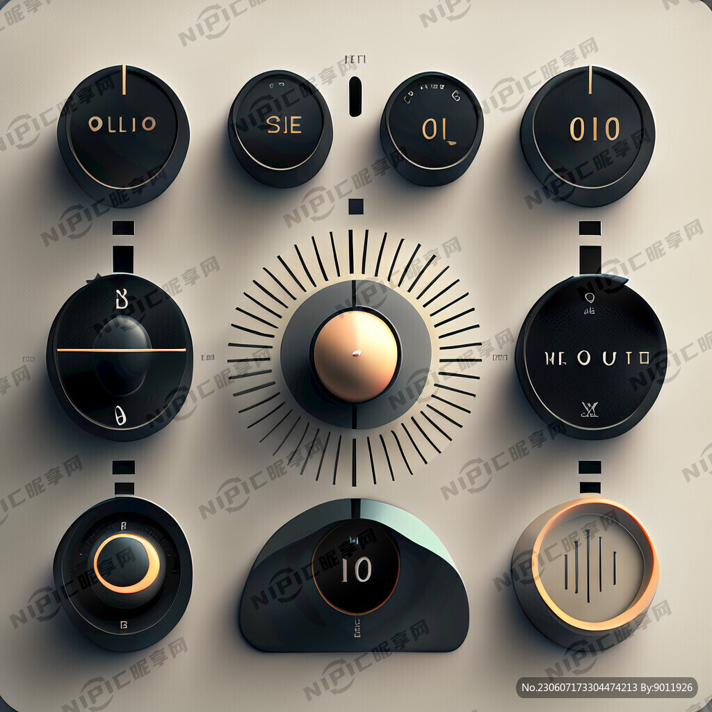 多种音量旋钮 简约