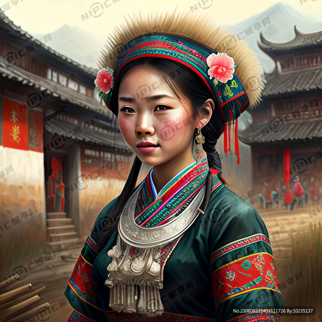 苗族女孩 仰阿莎 苗族服装