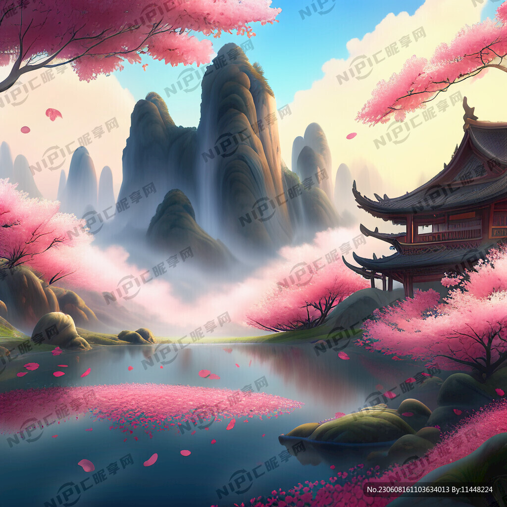 游戏梦幻唯美新中式风景 超高清