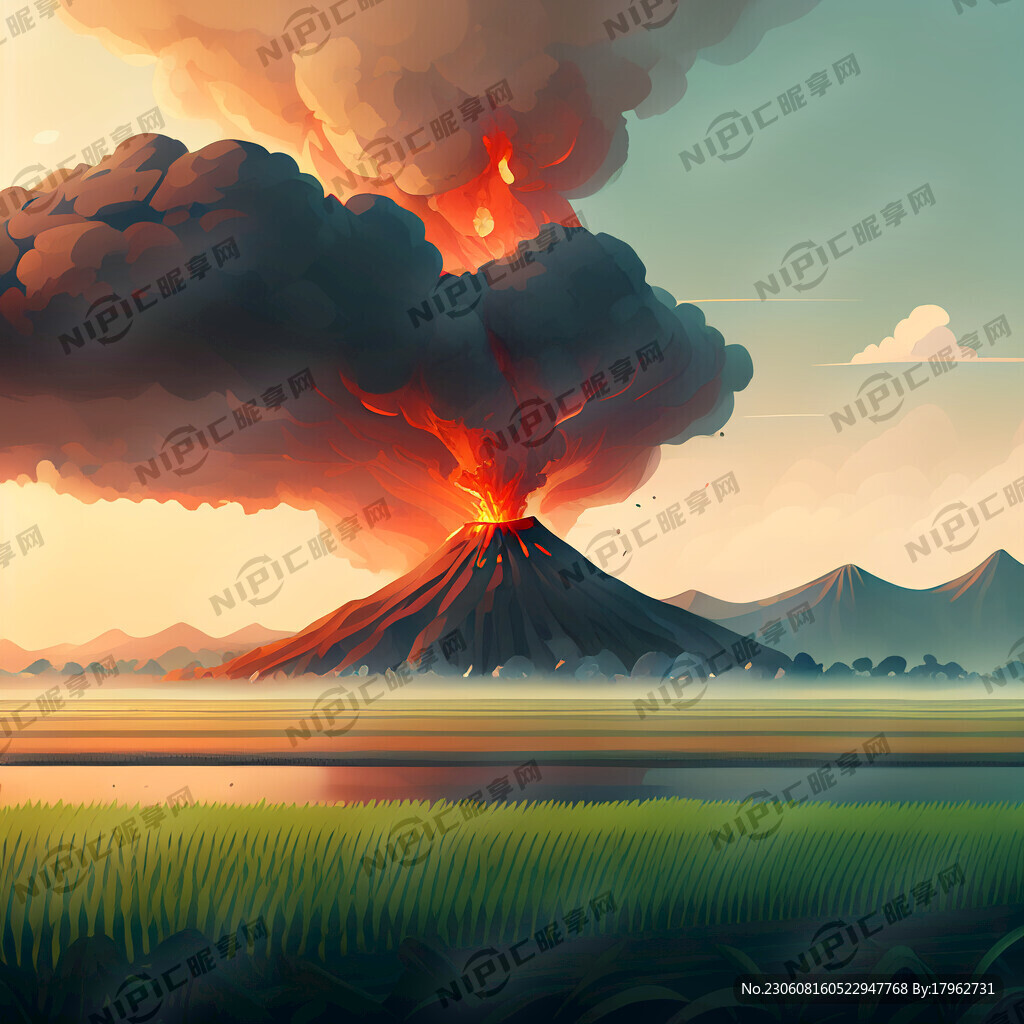 水稻 农田 火山 热海