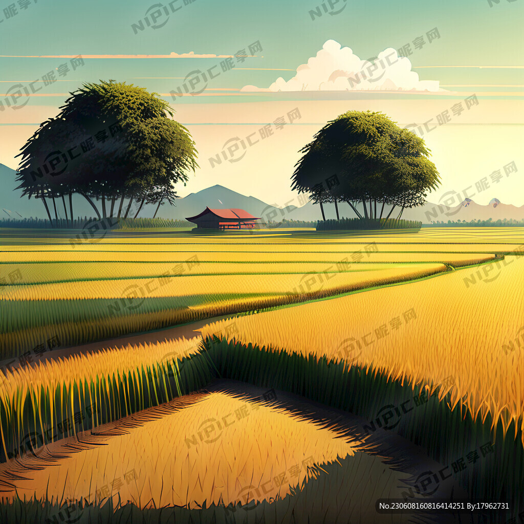 水稻 农田 丰收 稻穗 大米