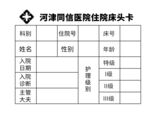 住院床头卡