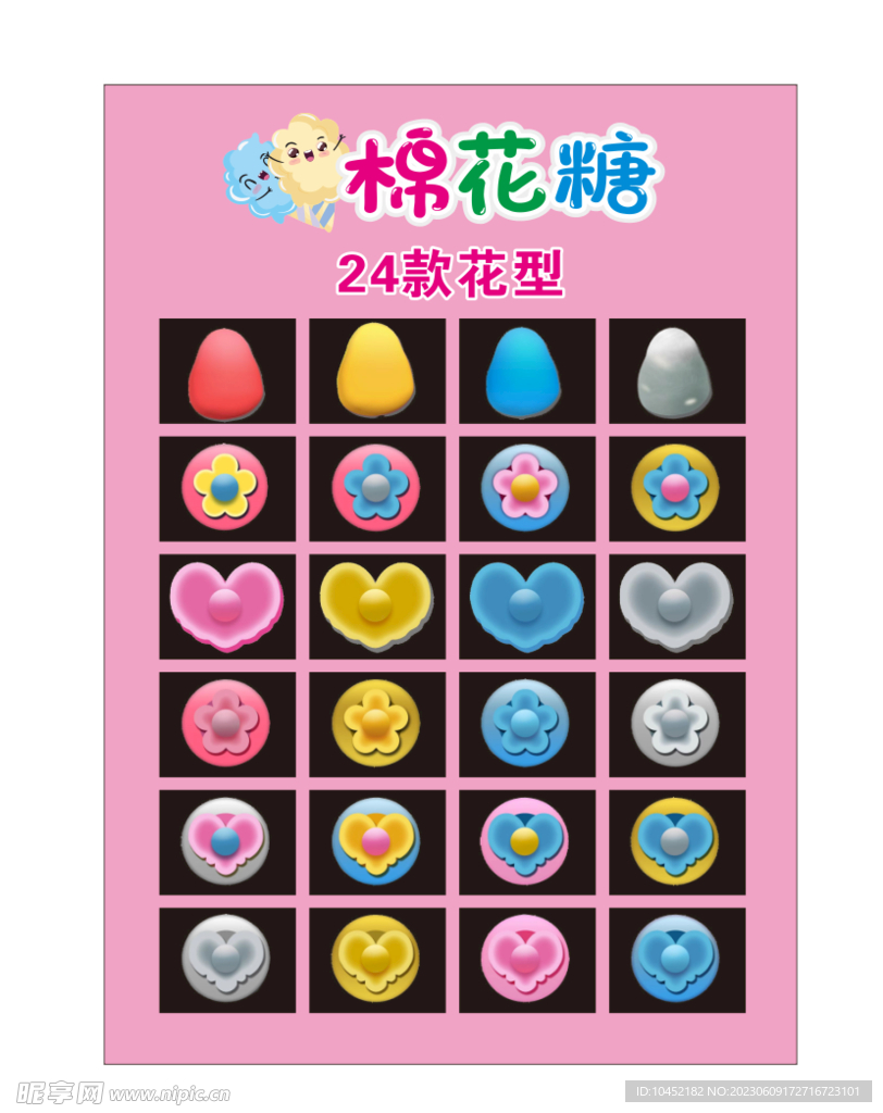 花式棉花糖自助棉花糖机海报