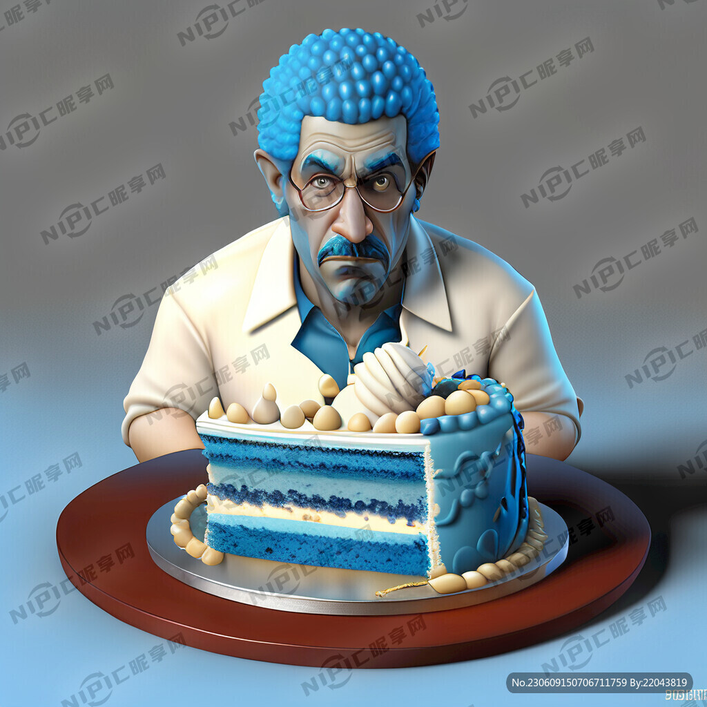 开业蓝色蛋糕多巴安