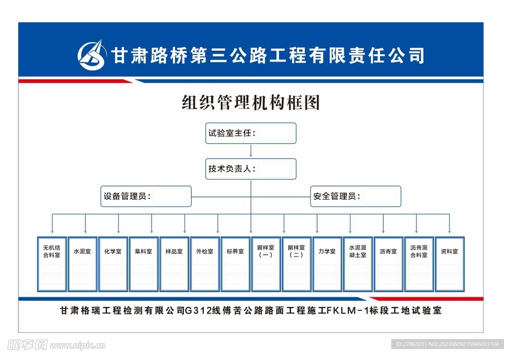 工地组织管理机构图