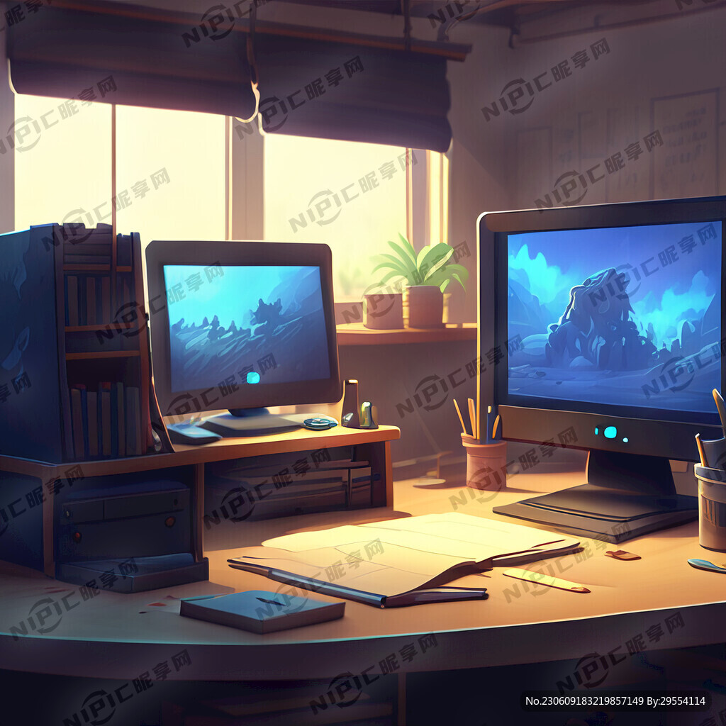 桌面壁纸 工作区 资料区