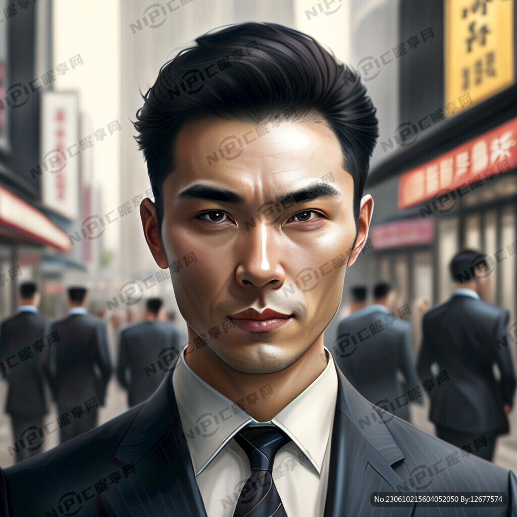 看镜头 精致美丽的五官 商务男