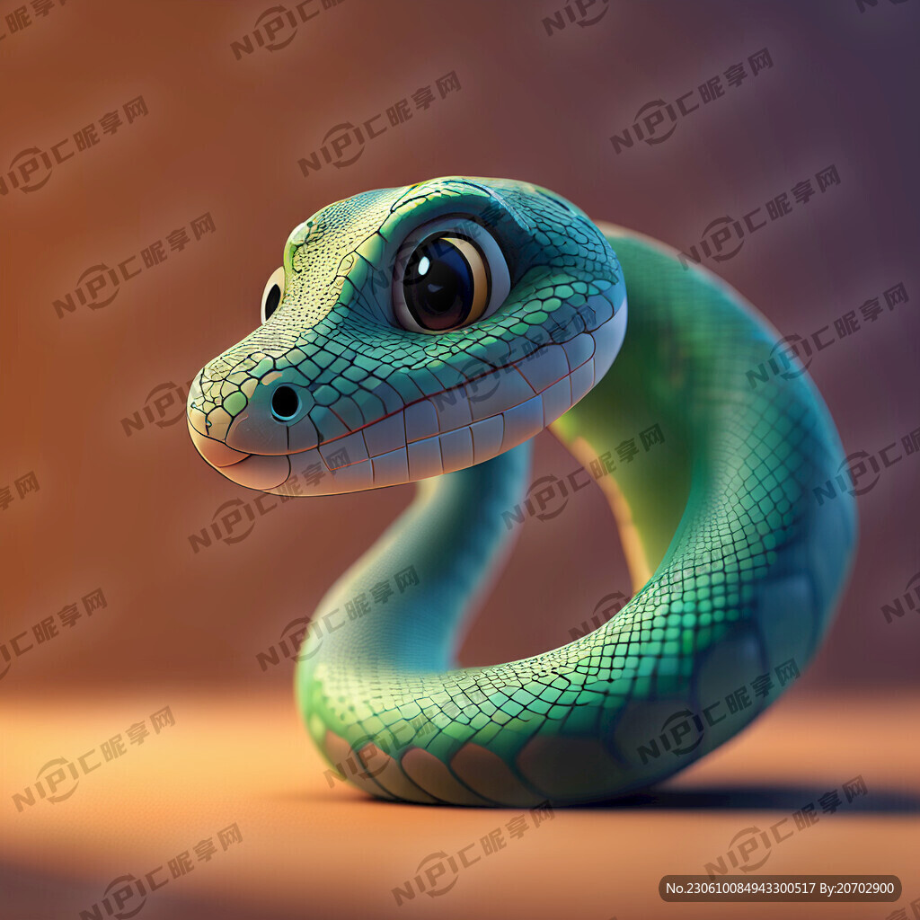 小青蛇 皮克斯动画风格 高清