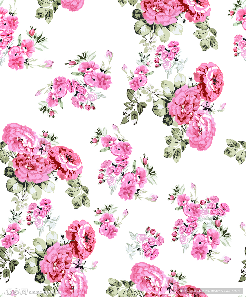 大牌 大花朵 碎花